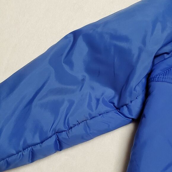 Vintage 1980s Arctic Blue Full-zip Removable Sleeve Puffer Snow Ski Jacket M - Picture 12 of 12